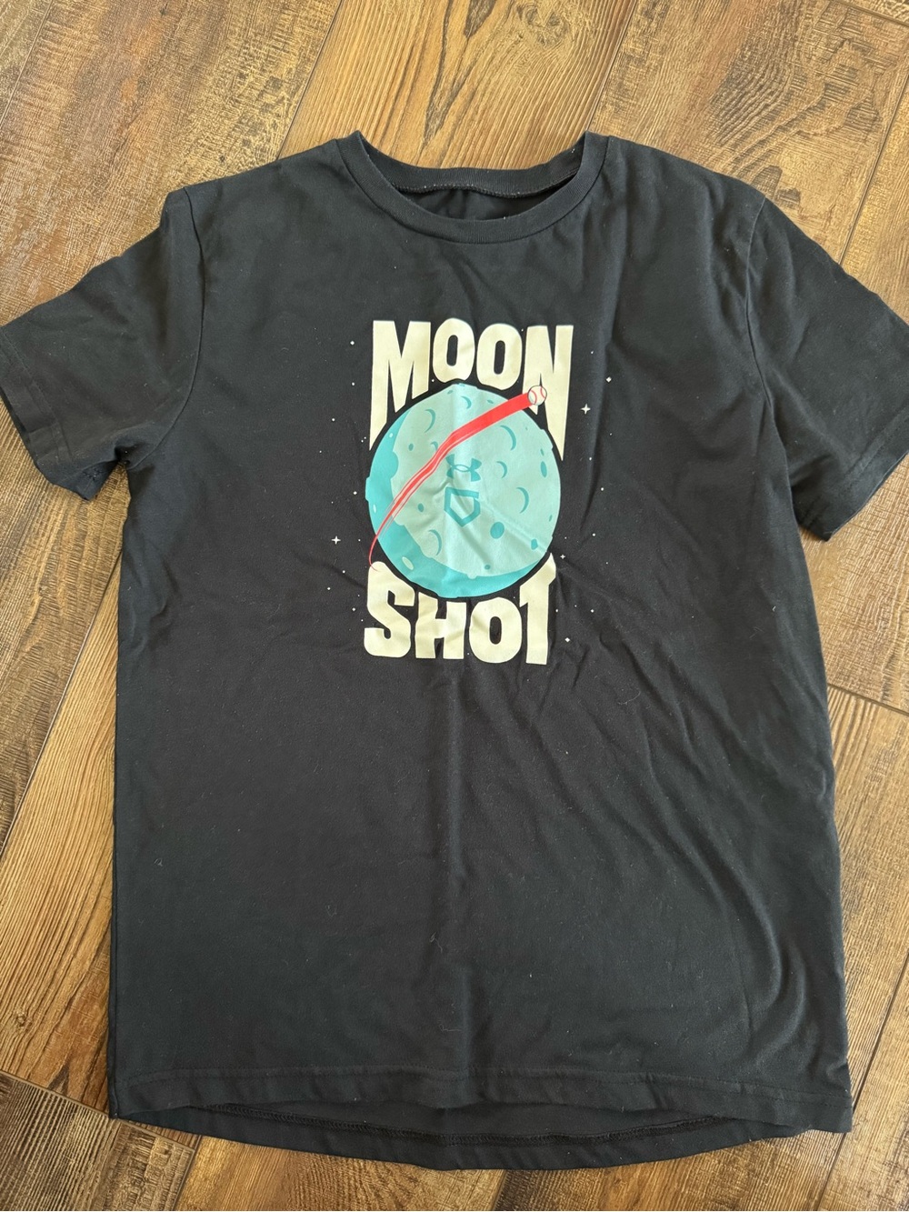 Under Armour Black Tee with Teal Moon Graphic